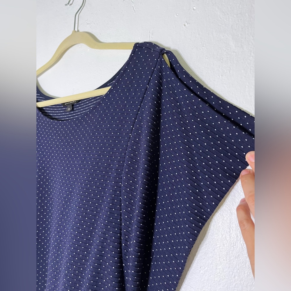 Banana Republic Navy Blue Polka Dit Tunic Top
